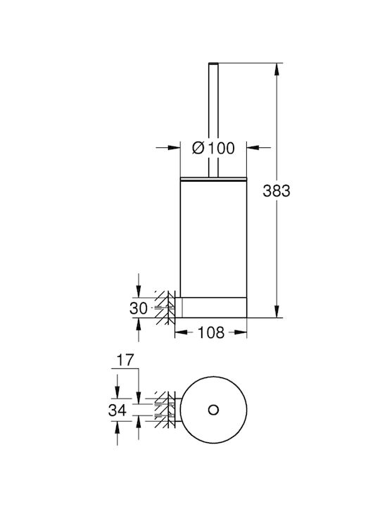 Grohe Selection 41076DA0 Metallisch Badezimmer Toilettenbürste Bronze