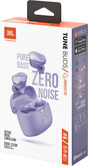 JBL Tune Buds Bluetooth Handsfree Earphones with Sweat Resistance and Charging Case Purple