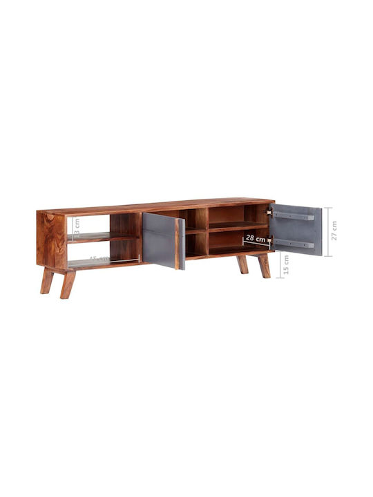 TV-Ständer aus Massivholz Braune M140xT30xH45cm