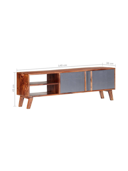 TV-Ständer aus Massivholz Braune M140xT30xH45cm