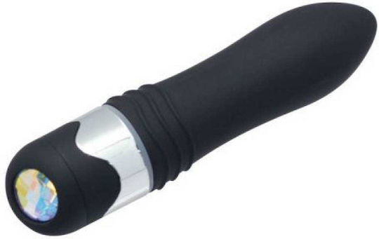 Toyz4lovers Timeless Diamond Head Κλασικός Δονητής 16cm Μαύρος