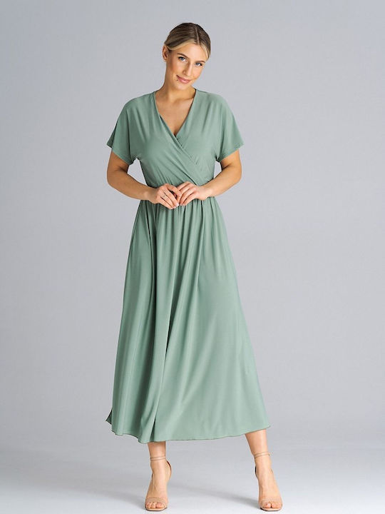 Figl Sommer Midi Kleid Grün