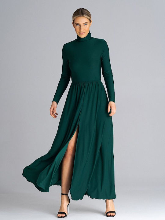 Figl M936 Summer Maxi Evening Dress Green