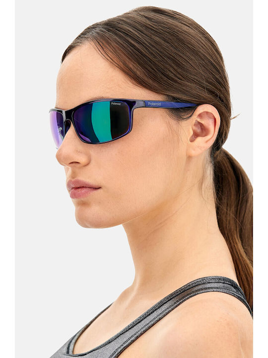 Polaroid Unisex Γυαλιά Ηλίου με Γκρι Κοκκάλινο Σκελετό και Κόκκινο Polarized Καθρέφτη Φακό PLD7036/S KB7OZ
