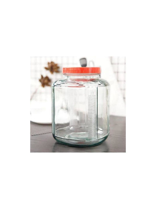 Viosarp Vase General Use with Lid Glass Transparent 3000ml