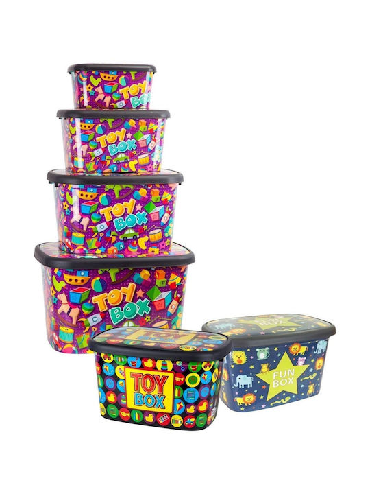 Happy House Plastic Storage Box with Lid 54x42x33cm