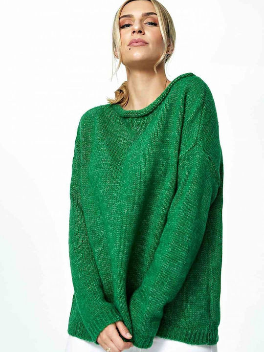 Figl M888 Women's Long Sleeve Sweater Woolen Green