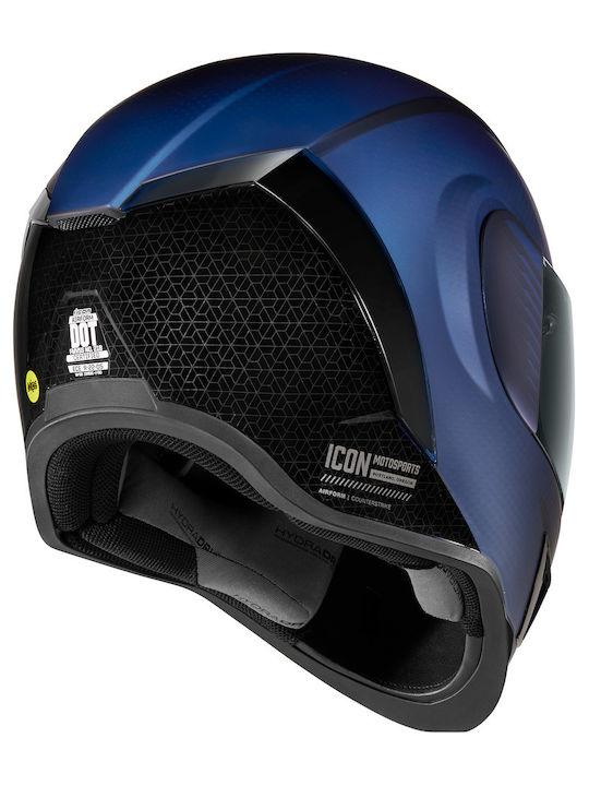 Icon Airform Counterstrike Blue/Black Motorcycle Helmet Full Face DOT / ECE 22.05