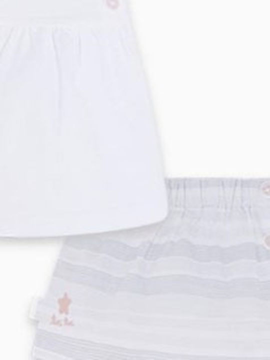 Tuc Tuc Kids Set with Skirt Summer 2pcs White