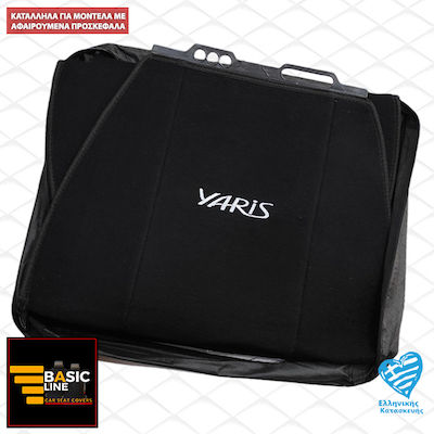 Towel Seat Covers Set 2pcs TOYOTA YARIS Black