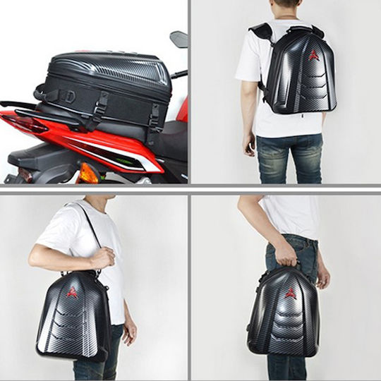 MC-0113 Tank Bag Μοτοσυκλέτας με Ιμάντες Γκρι 48lt