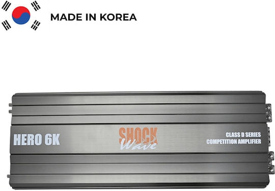 Cadence Ενισχυτής Αυτοκινήτου ShockWave Monoblock Hero 6k 1 Καναλιού