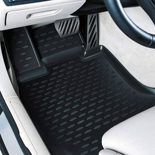 Novline Set of Front and Rear Mats 4pcs Tray Type for Kia Picanto 5D 2011-08/2017 Black