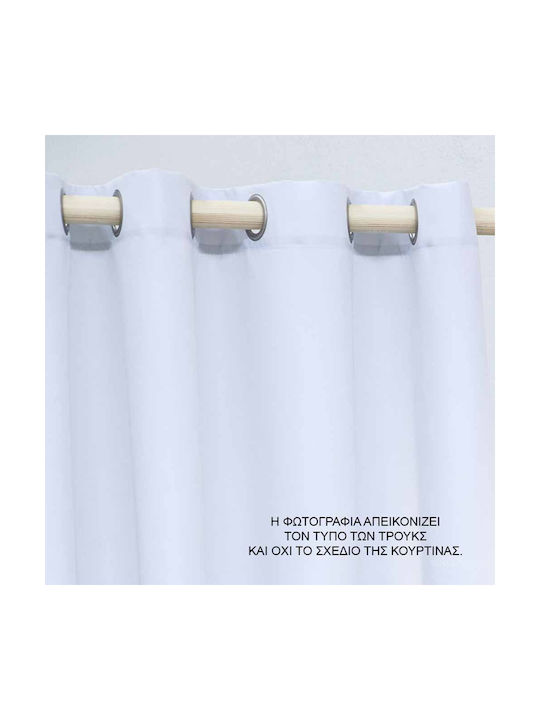 Nima Essential Κουρτίνα Μπάνιου Υφασμάτινη με Τρουκς 180x200 cm Blue