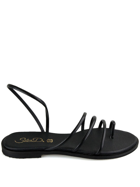 Silia D Handmade Leather Women's Sandals Black