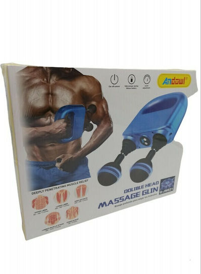 Andowl Double Glin Gun Massage for the Legs, the Body & the Hands with Vibration Blue