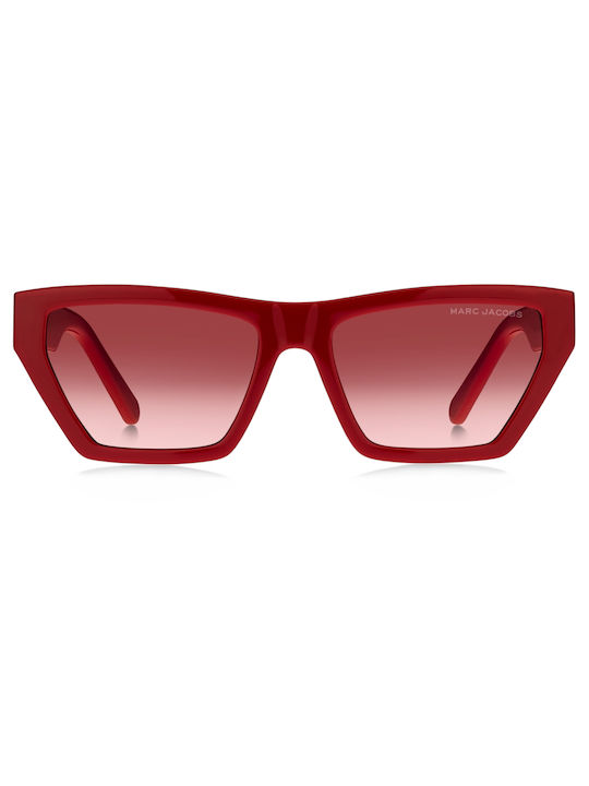 Marc Jacobs Sonnenbrillen mit Rot Rahmen und Rot Verlaufsfarbe Linse MARC 657/S C9A
