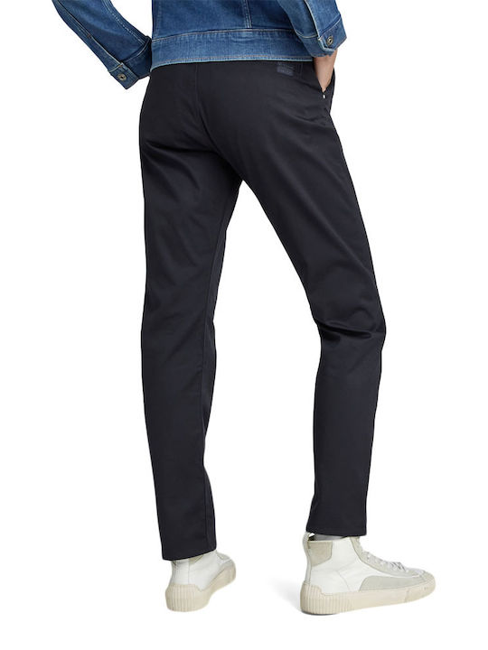Γυναικείο Chino Παντελόνι Βαμβακερό σε Slim Εφαρμογή Μπλε