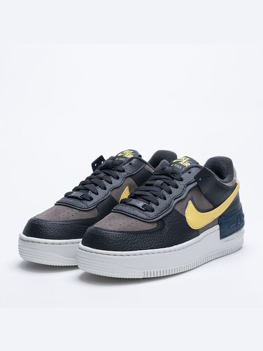 Nike Air Force 1 Shadow Γυναικεία Flatforms Sneakers Μαύρα