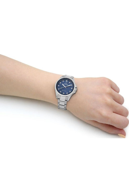 Festina Γυναικείο Ρολόι 34mm Solar με Ασημί Μεταλλικό Μπρασελέ