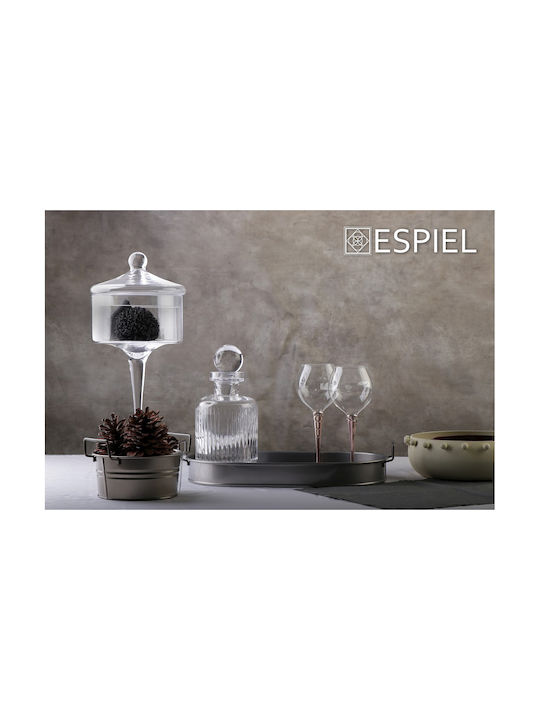 Espiel Φοντανιέρα Γυάλινη με Καπάκι και Πόδι 17x17x40cm Διάφανη Espiel Φοντανιέρα Γυάλινη με Καπάκι και Πόδι 17x17x40cm Διάφανη