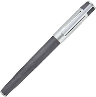 Hugo Boss Gear Ribs Fountain Pen Gray of Brass