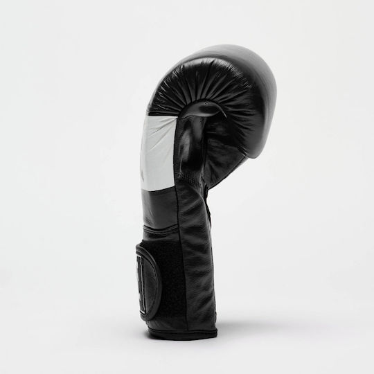 Leone Shock Boxing Gloves Leather for Match Black