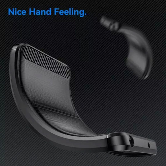 Techsuit Carbon Back Cover Σιλικόνης Μαύρο (Motorola Edge 30 Fusion)
