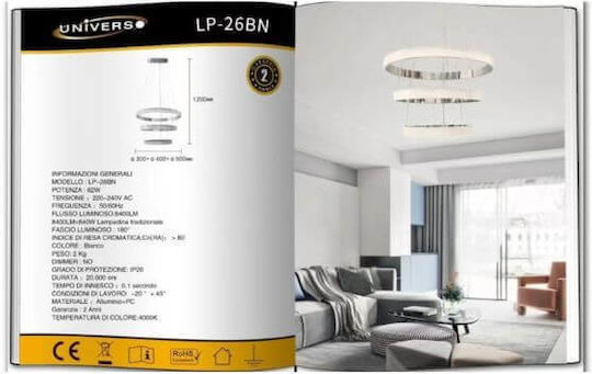 Universo Illuminazione LED Lumina Suspendată Albă Universo Illuminazione LED Lumina Suspendată Albă