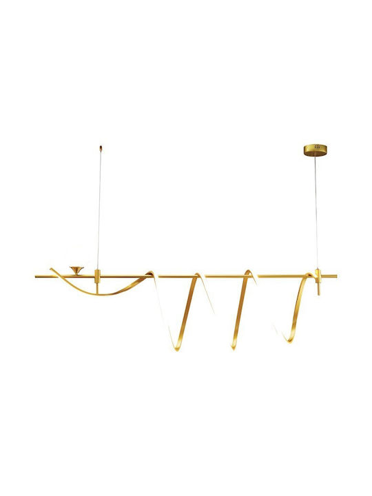 Eurolamp Pendant Light Gold LED with Warm White Light Rail 150x15x150cm