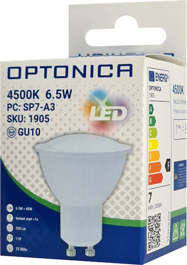 Optonica SP7-A7 LED Bulb 7W for Socket B22 and Shape A60 Natural White 560lm