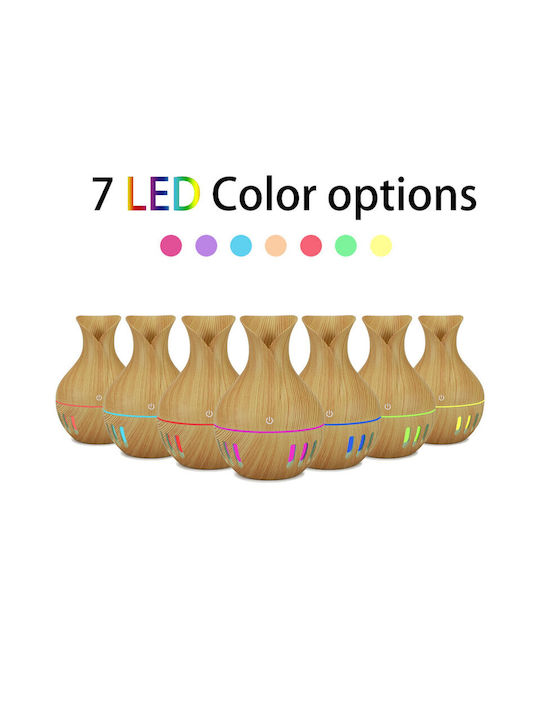 Go Clever Led Ultrasonic Aromatherapy Diffuser Brown 130ml GC220955LW