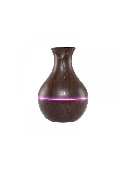 Go Clever Led Ultrasonic Aromatherapy Diffuser Brown 130ml GC220955DW