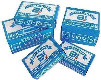 Veto No.4 Paper Clip 33mm Μεταλλικοί 50pcs