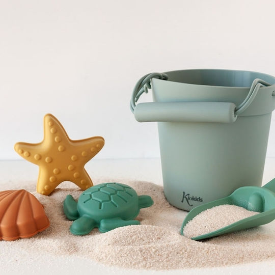 Kiokids Beach Bucket Set with Accessories Green (5pcs)