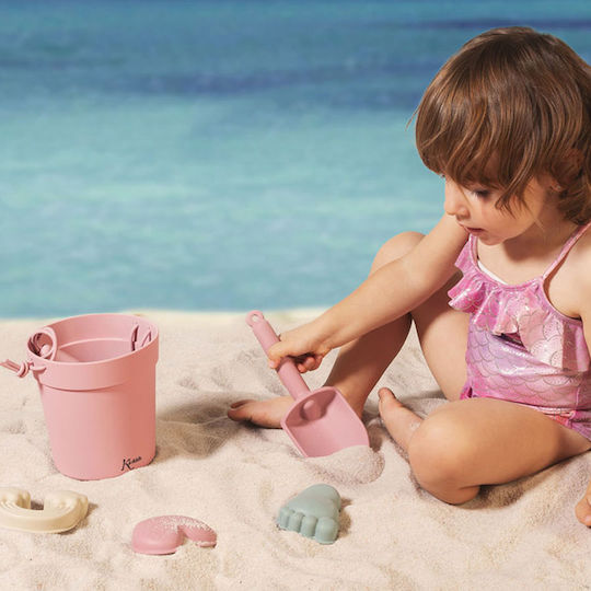 Kiokids Σετ Κουβαδάκι Παραλίας με Αξεσουάρ σε Ροζ Χρώμα (5τμχ)