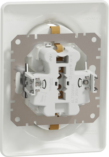 Schneider Electric Sedna Design Двойен Вграден Електрически Контакт Бял