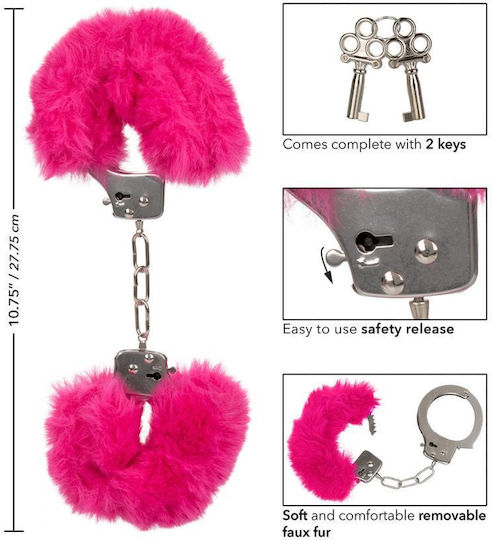 Calexotics Ultra Fluffy Furry Cuffs Cătușe Pink