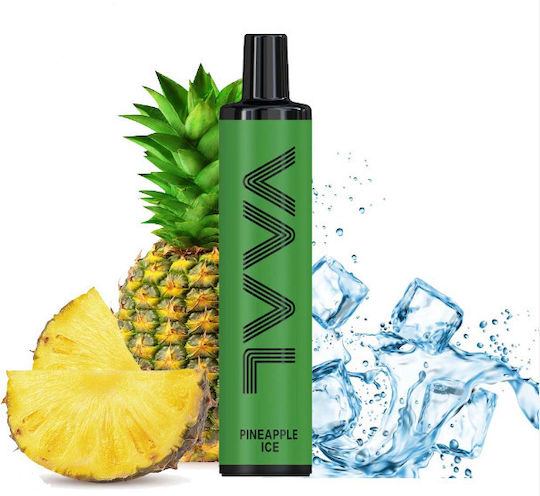 Vaal Țigară Electronică de unică folosință 2000 Inhalări Gheață de ananas fără Nicotină 5ml Gheață de ananas Verde 1buc