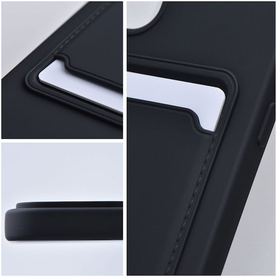 Sonique Card Back Cover Σιλικόνης με Υποδοχή για Κάρτες Μαύρο (Redmi Note 12 Pro+)