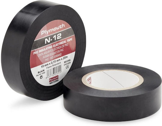 Plymouth Isolierband 19mm x 20m Schwarzes