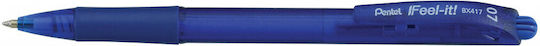 Pentel Feel It Pen Ballpoint 0.7mm Blue with Blue Ink