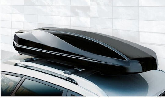 Junior Strike Car Roof Box with Dual-Side Opening 480 L Glossy Black with Embossed Texture