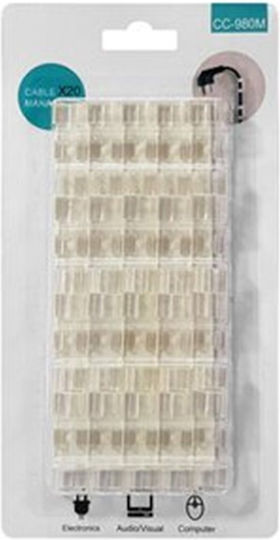 Powertech Kabelhalterung Transparent TIES-032 20 Stück