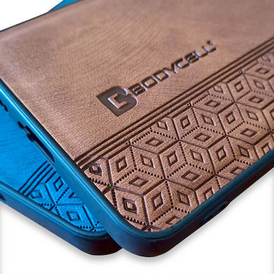 Bodycell Pattern Leather Back Cover Brown (Redmi Note 11 Pro+ 5G)