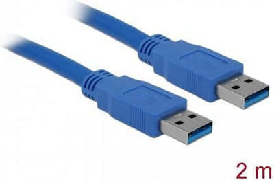 DeLock 2m USB 3.0 Cable A-Male Blue (82535)