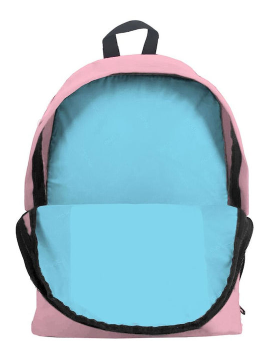 Must Monochrome Puffy with 1 Main Compartment School Bag Backpack Junior High-High School in Pink color 22lt