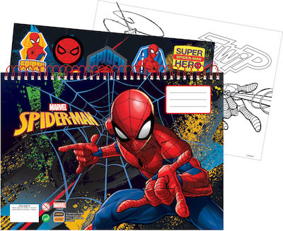 Gim Drawing Pad Spiderman C4 22.9x32.4cm 40 Sheets