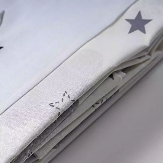 abo Moon Baby Sheets Set Cradle Cotton White 75x100cm 3pcs