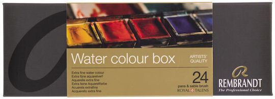 Royal Talens Rembrandt Set of Watercolours Multicolored with Brush 24pcs